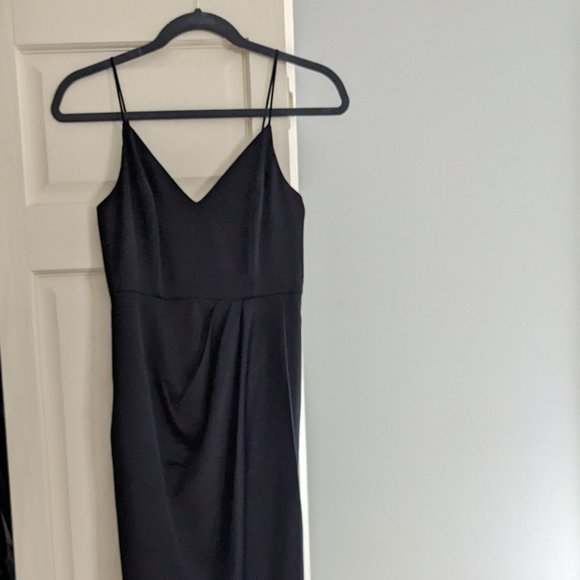 Satin Spaghetti Strap/ Wrap Dress - Picture 1 of 3